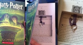 libro harry potter con anello