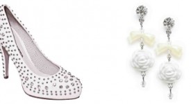 scarpe strass orecchini rose