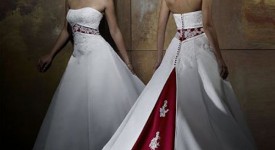 abito sposa decorazioni rosse