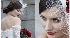 sposa vintage bianco rosso