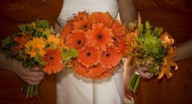 bouquet sposa arancione