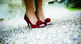 scarpe rosse sposa